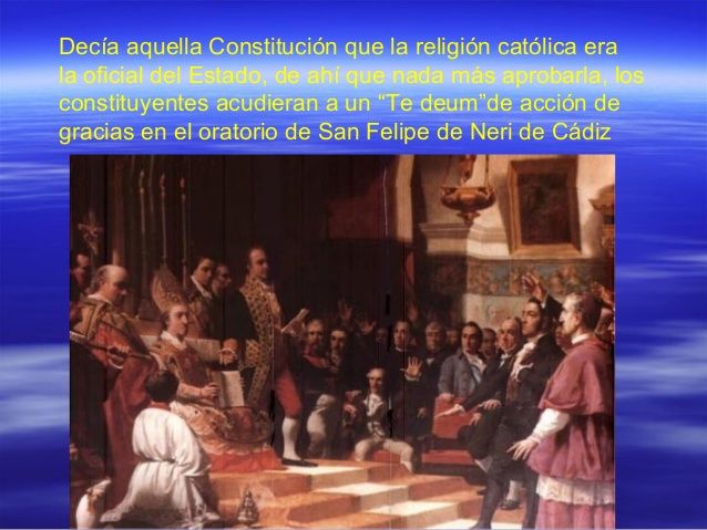 ¿Cómo considera la Constitución del 12 a la religión católica?