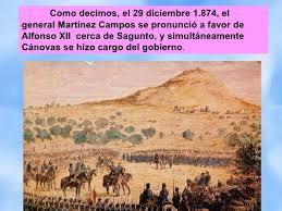 ¿En qué ciudad dio Martínez Campo el golpe de Estado que acabo con la I República?