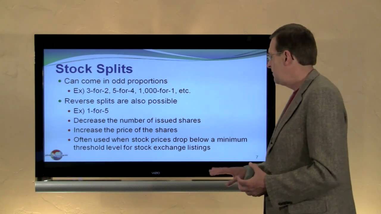 Stock splits and stock dividends