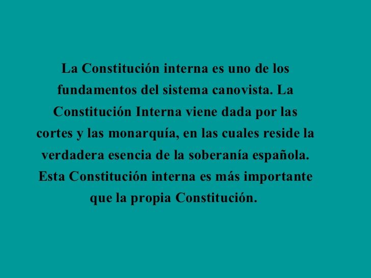Explica el principio de Constitución interna
