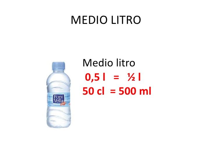 8 MEDIOS LITROS ¿CUÁNTOS LITROS SON?