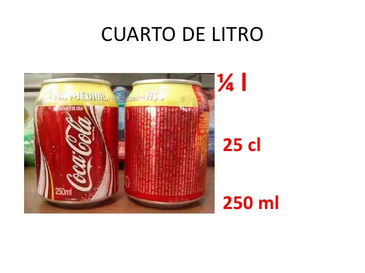 4 CUARTOS DE LITRO ¿CUÁNTOS LITROS SON?
