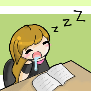 I was very bored in the maths lesson. I almost fell asleep. // Yo estaba muy aburrida en la lección de matemáticas. Casi me quedé dormida.