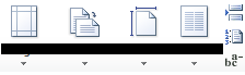 Bloco Configurar Página >Layout de Página Margens Orientação Tamanho Colunas Quebras; Números de Linha; Hifenização