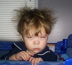 He has just woken up