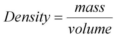 What is the formula for density?