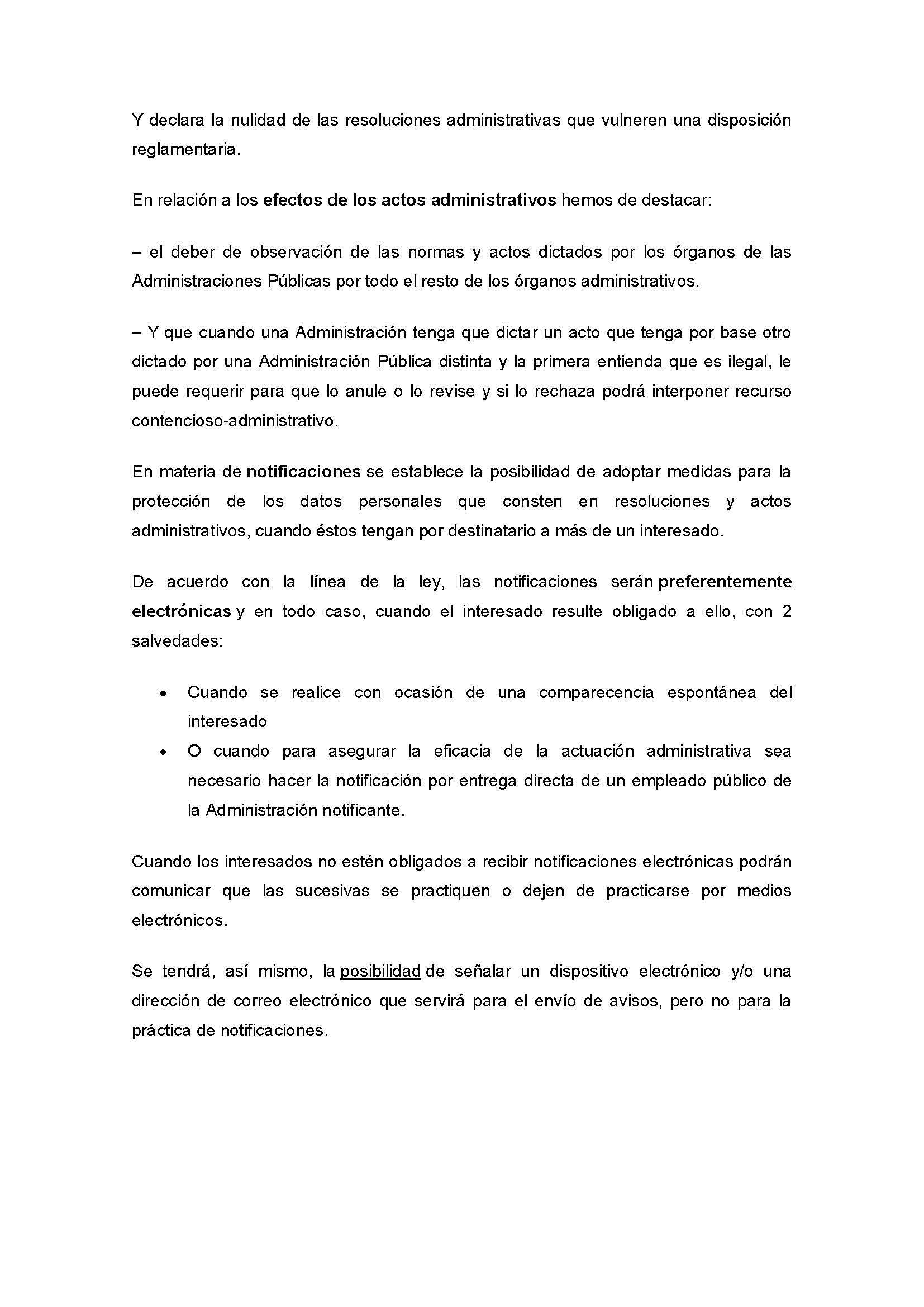 RESUMEN ACTOS ADMINISTRATIVOS (LEY 39/2015, DE 1 DE OCTUBRE)