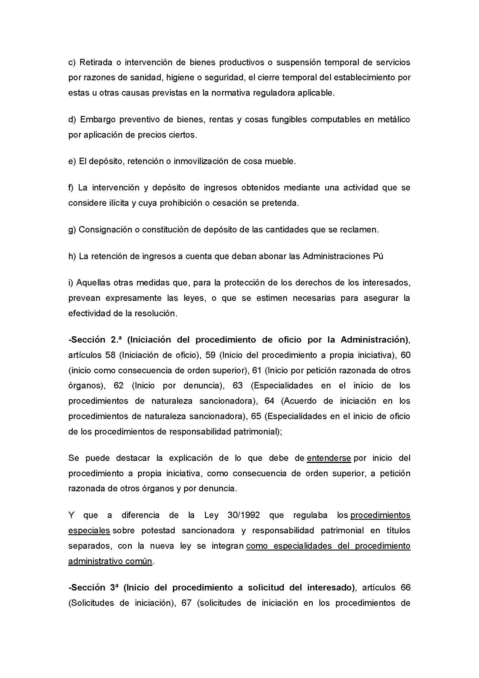 RESUMEN ACTOS ADMINISTRATIVOS (LEY 39/2015, DE 1 DE OCTUBRE)
