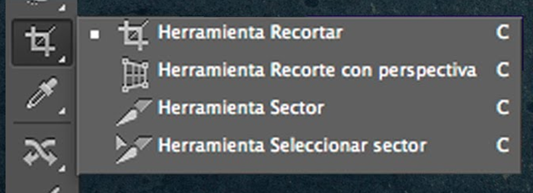Herramienta recorte con perspectiva (C)