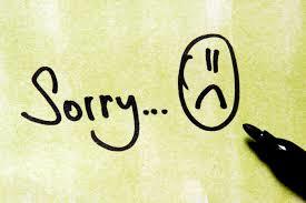 To express regret for something you have done