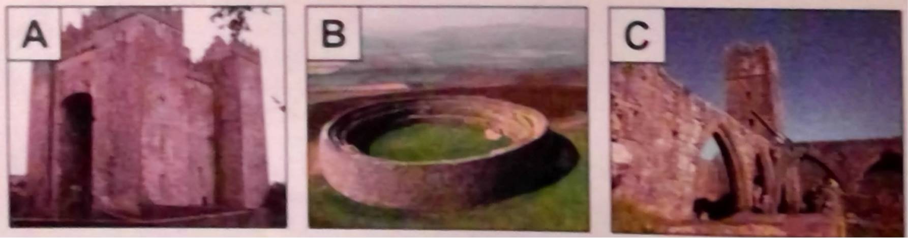 A= Norman B=Celts C=Early Christian