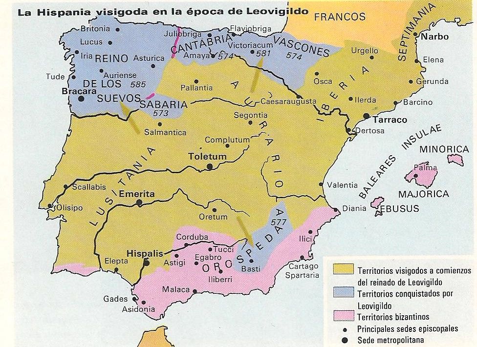 ¿Cuál era la capital del imperio visigodo?