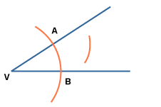 Label the crossing points A and B