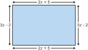 Step A: Opposite sides in a rectangle are equal Write on the lengths (expressions) of the other sides on your diagram