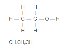 represent the structure of ethanol
