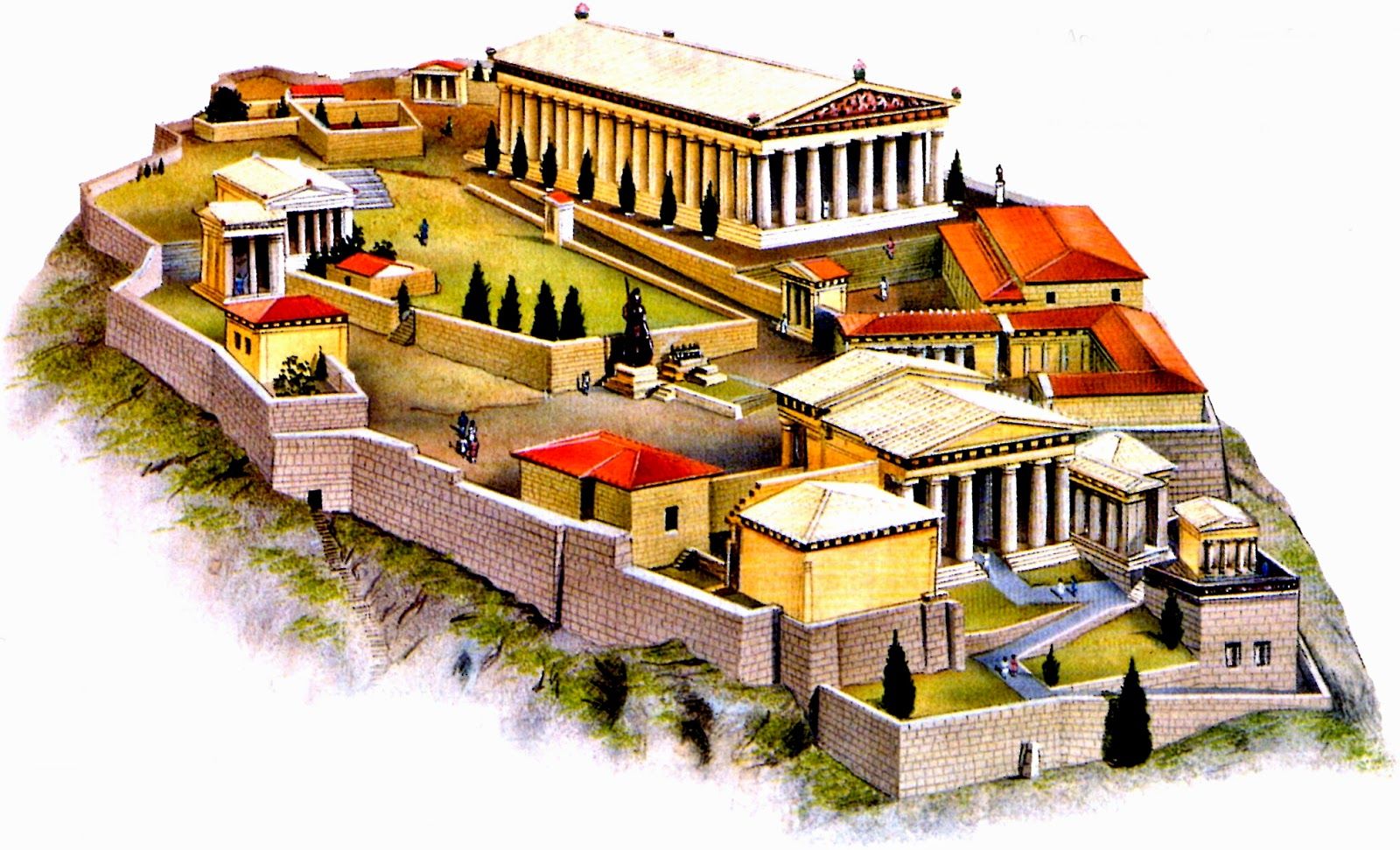 La polis de Atenas, ciudad formada por un estado independiente.