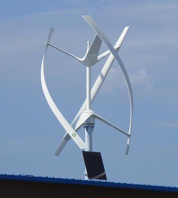 Tipo de aerogenerador: Aerogenerador de Eje Vertical