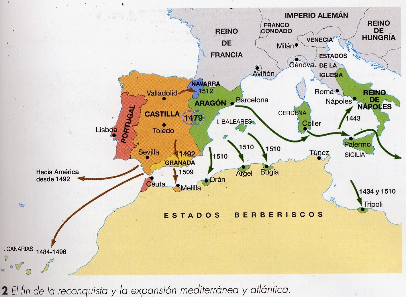 4.- Con los Reyes Católicos se empieza a forjar el imperio español, a través de dos mecanismos ¿cuáles?