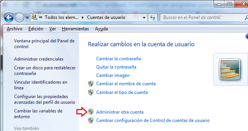 Cuentas de usuario.