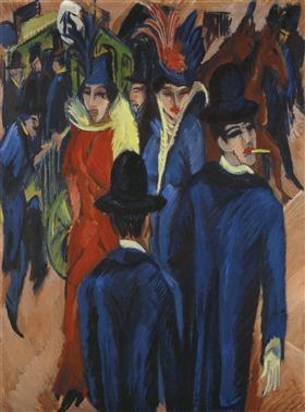 20. Ernst Ludwing Kirchner. Escenas de calle en Berlín. 1913.