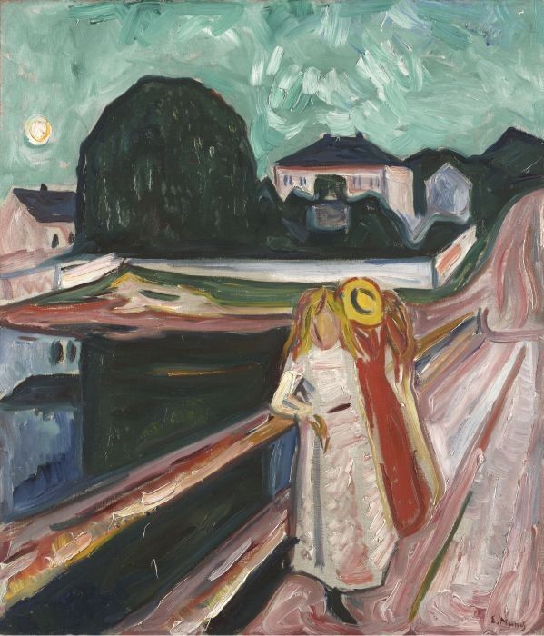 30. Edward Munch. Cuatro muchachas en el puente 1905.