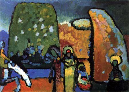 34. Vasily Kandinsky. Estudio para improvisación 2, Marcha fúnebre. 1909.