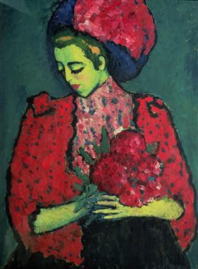 39. Alexei von Jawlensky. Las Peonias o Muchacha con peonias. 1909.