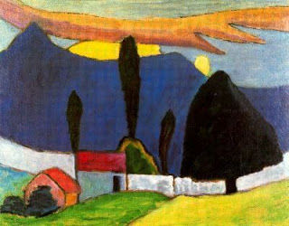 42. Gabriela Münter. Paisaje con muro blanco. 1910