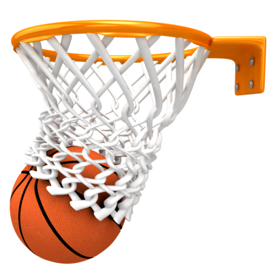 Basketball A game played by two teams of five players who score points by throwing a large ball through an open net hanging from a metal ...
