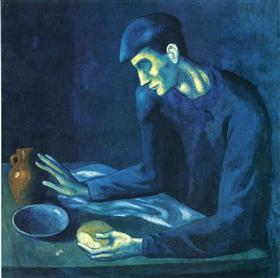 03. Pablo Ruiz Picasso. La comida del ciego. 1903.