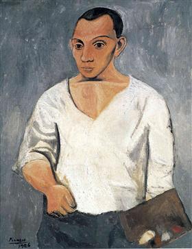 14. Pablo Ruiz Picasso. Autorretrato con paleta. 1906.