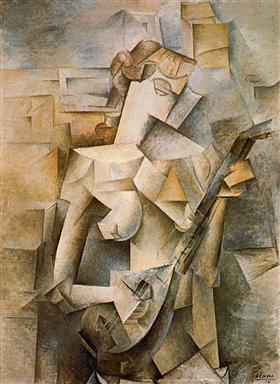 34. Pablo Ruiz Picasso. La joven de la mandolina. 1910.