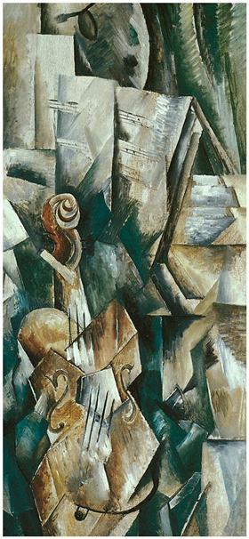 36. George Braque. Violín y paleta. 1909.