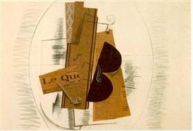 44. George Braque. Violín y pipa. 1913-1914.