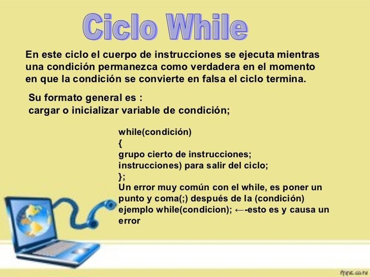 El bucle while o bucle mientras es un ciclo repetitivo basado en los resultados de una expresión lógica, se encuentra en la mayoría de lo...