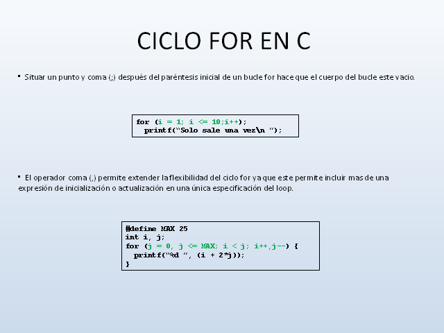 CICLO FOR