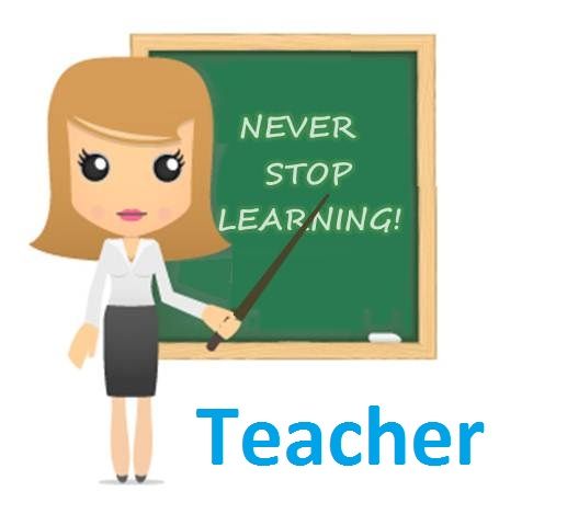 She teaches and takes care of her students all day long in a school.