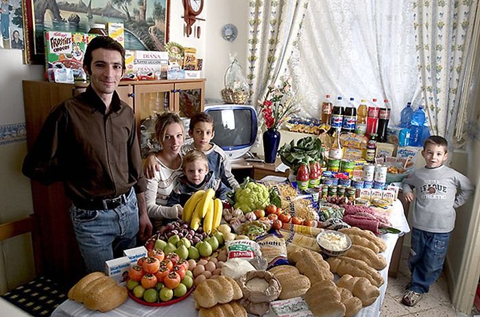 The Acordino family (Italy) What do they eat.......? a lot of a little of some a few of what don´t they eat any of ?