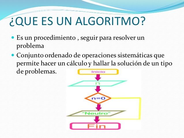 ¿ QUE SON LOS ALGORITMOS?