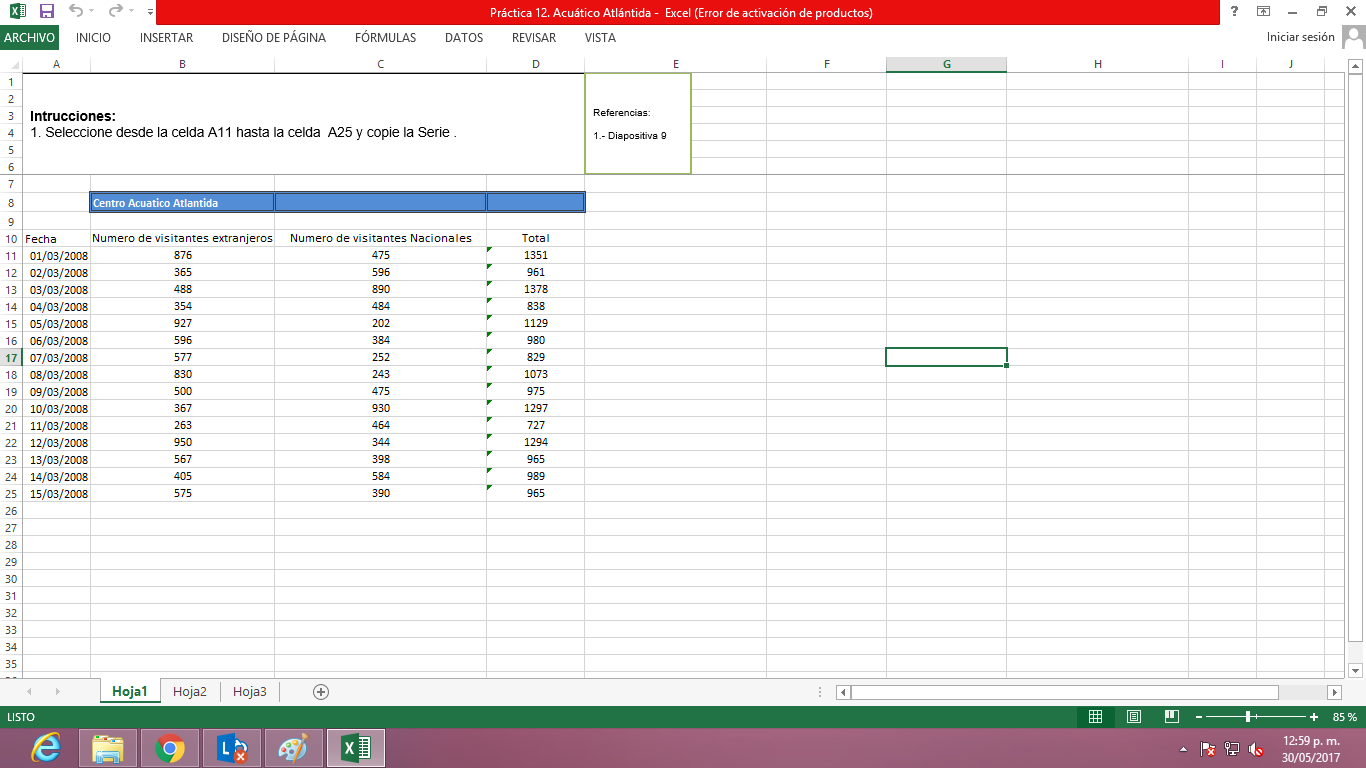 diapositivas excel
