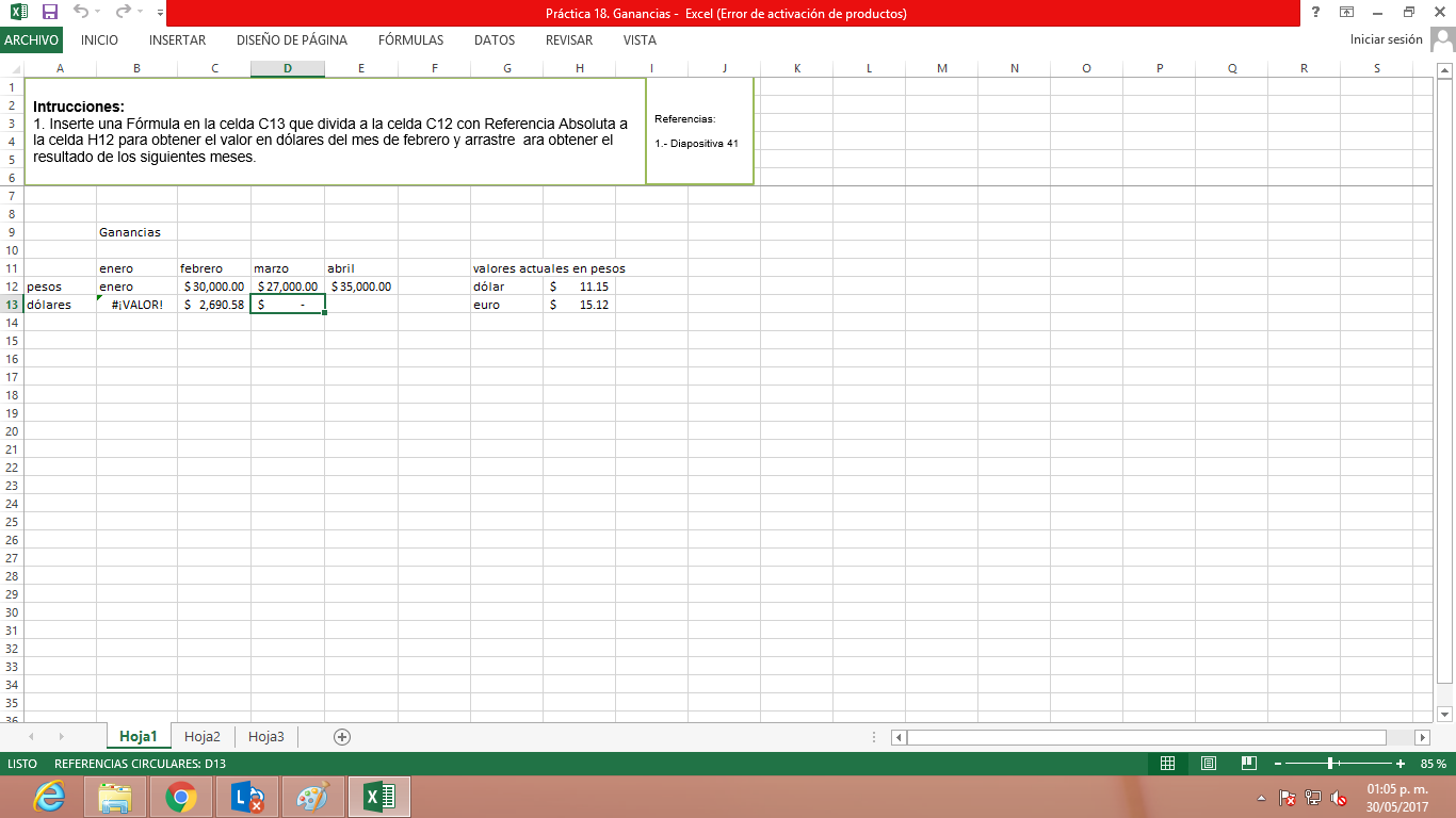 diapositivas excel