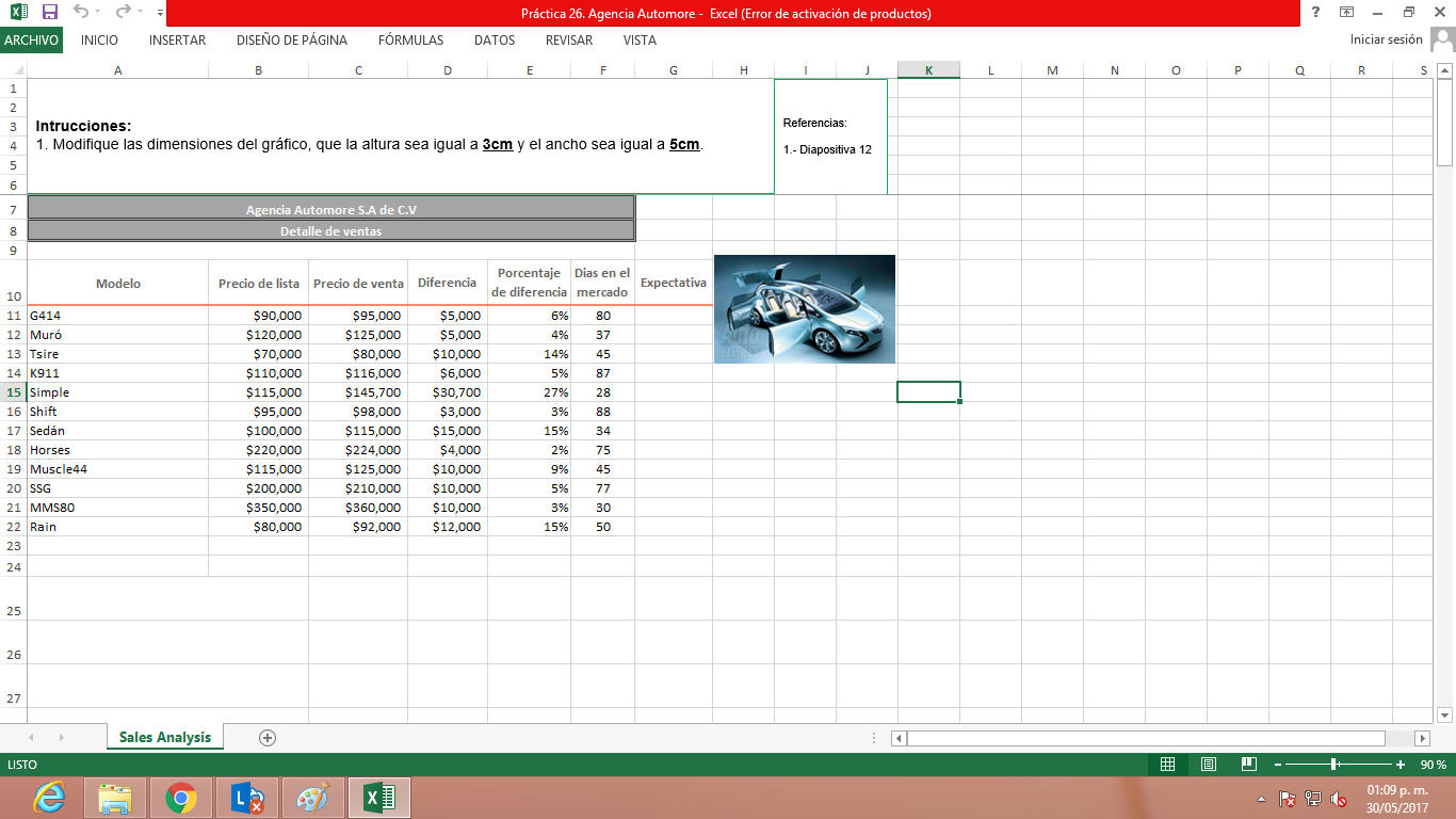 diapositivas excel