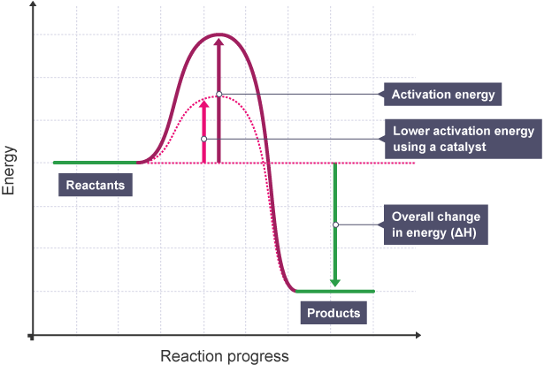 Energy level diagram for catalyst
