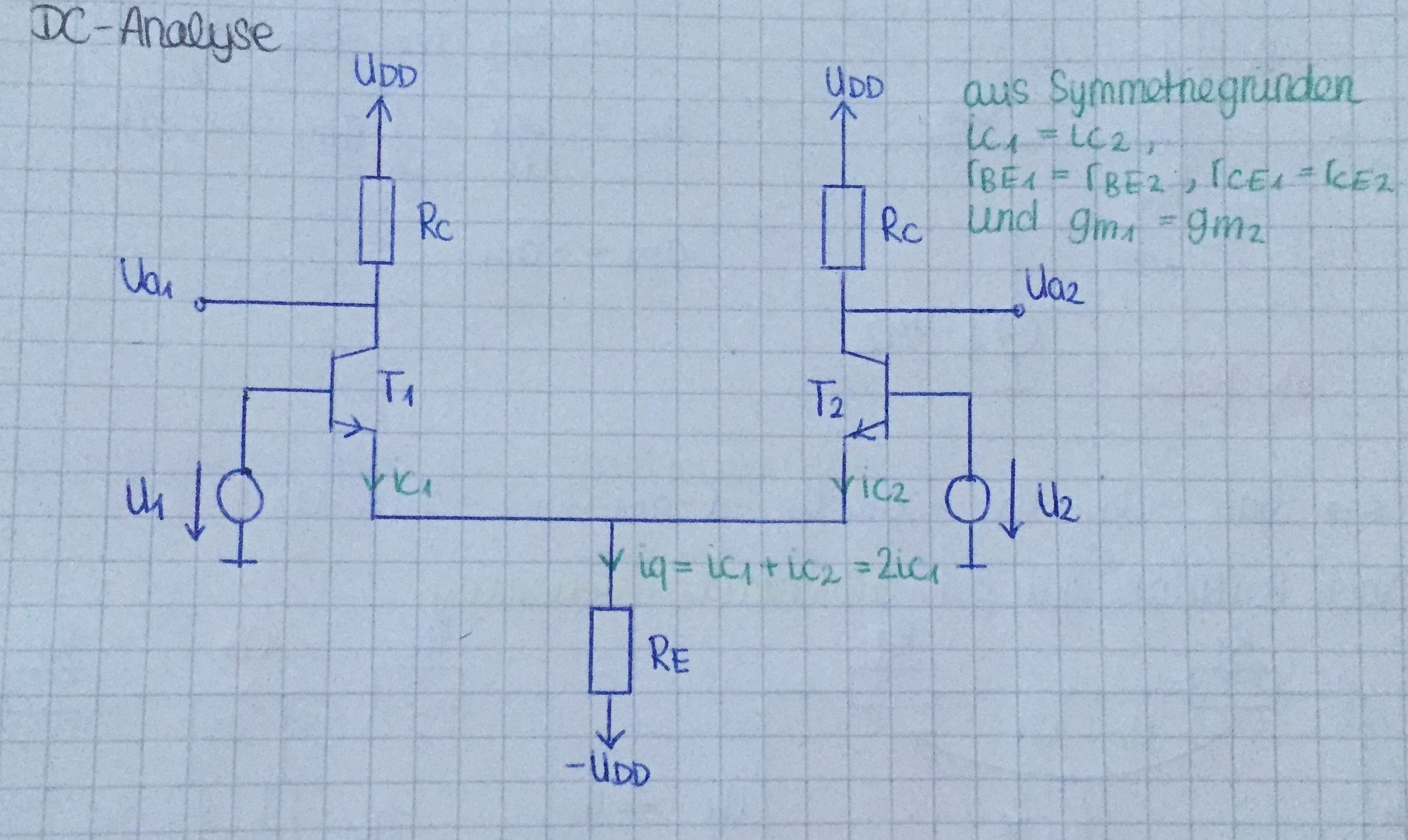 Differenzverstärker - DC Analyse