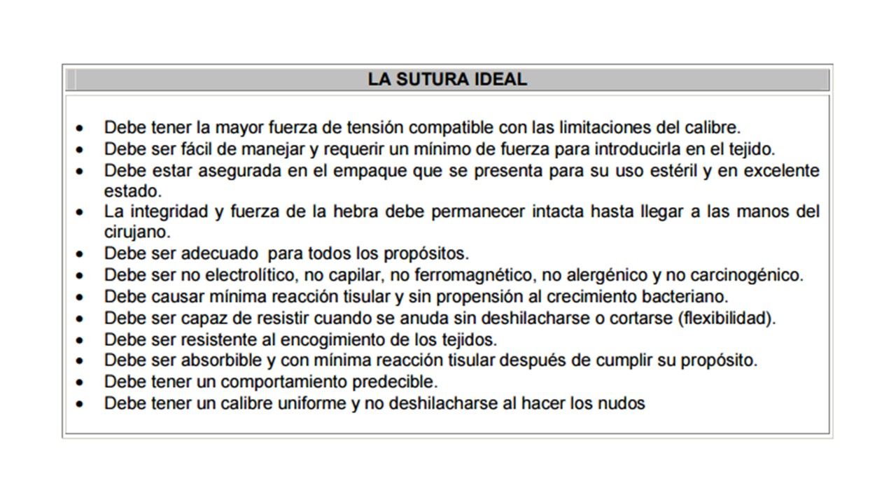 Sesión 10: Analgesia y anestesia obstétrica. Materiales de Sutura