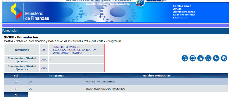 Organizador Gráfico del ESIGEF.-Instructivo de Registro de Gastos - Ejecución Presupuestaria