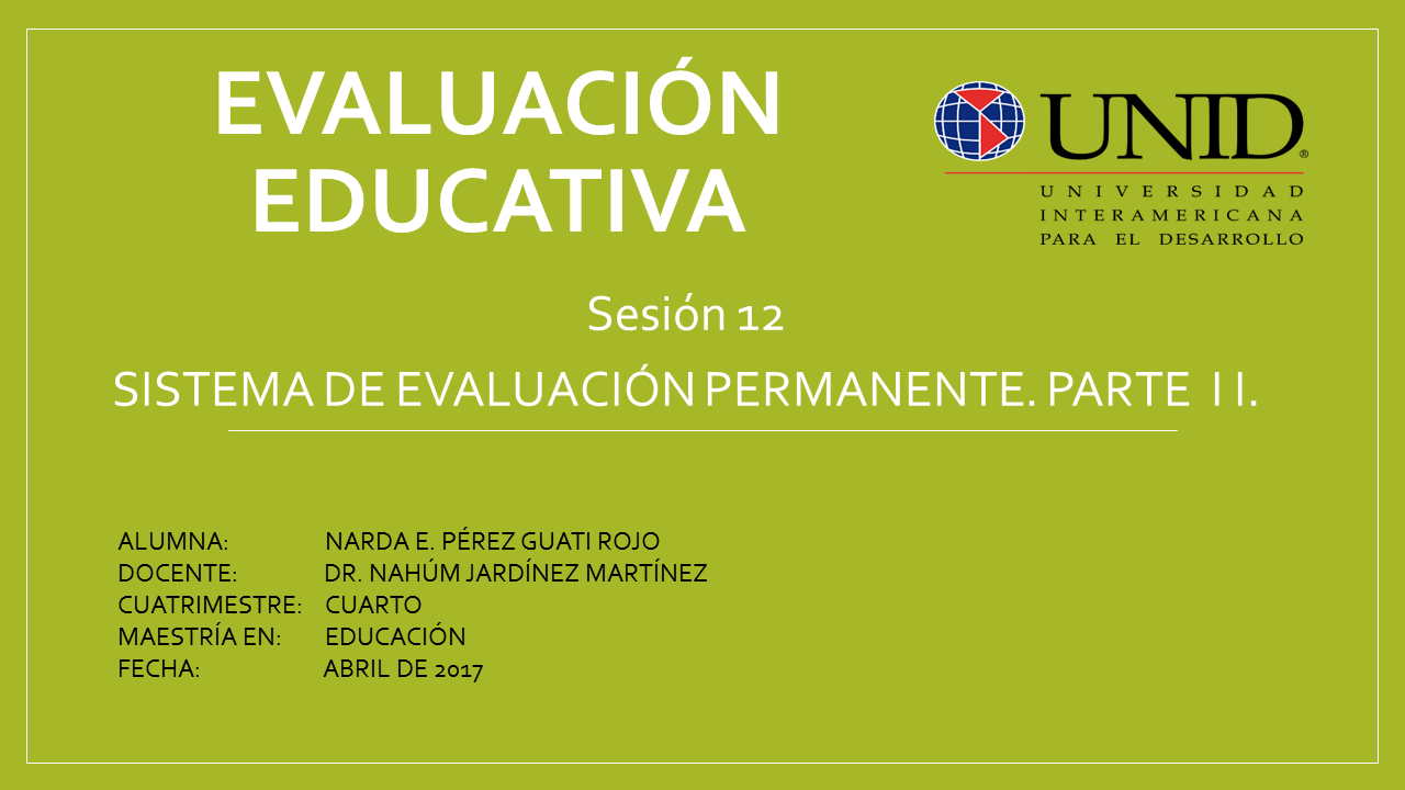 EVALUACIÓN PERMANENTE