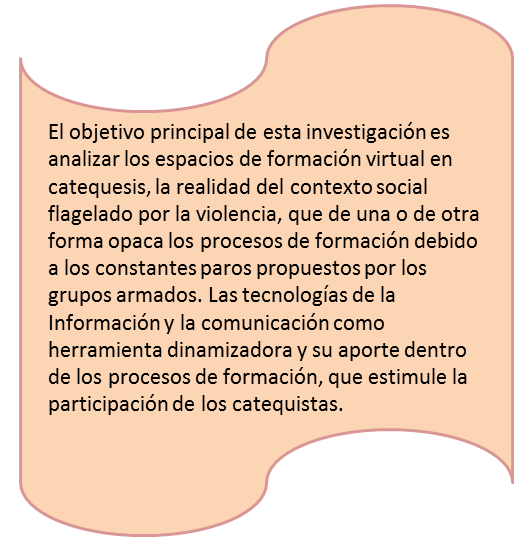 La Idea de Investigación surgió: "Experiencia en el diplomado en catequesis promovido por ISDEC en la Diócesis de Arauca"