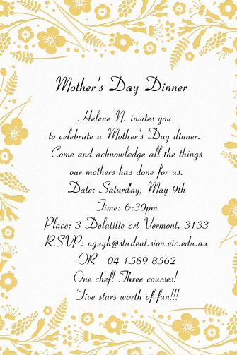 Mother's Day Assignment