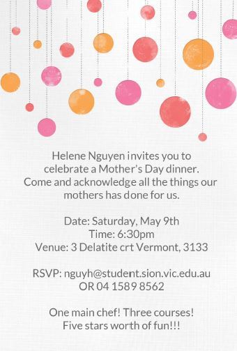 Mother's Day Assignment